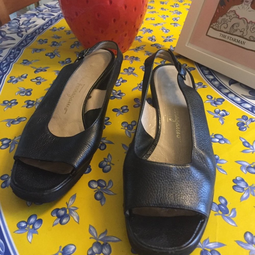 Vintage Ferragamo Slides